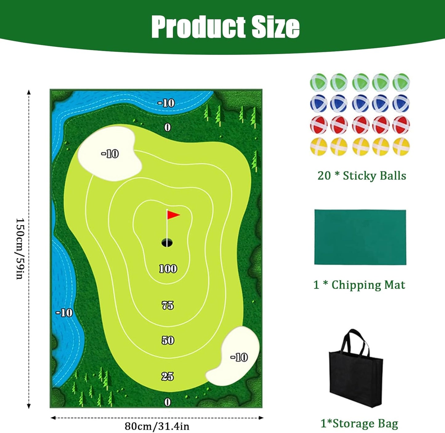Esterilla de golf 150x80 cm