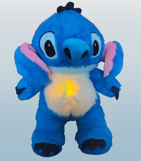 Peluche relajante para bebé que simula respiracion azul